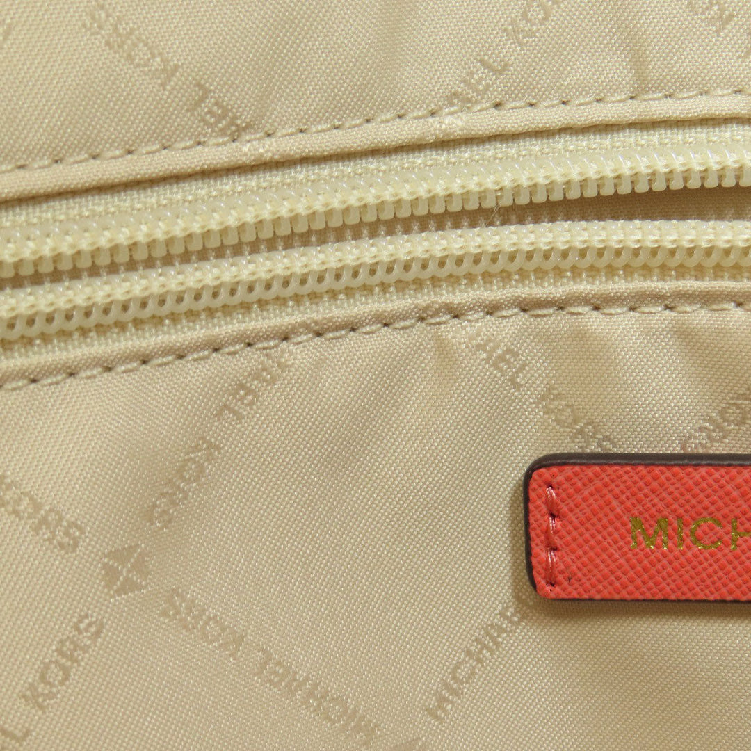 MICHAEL KORS Tote Bag leather pink logo Women Used Authentic
