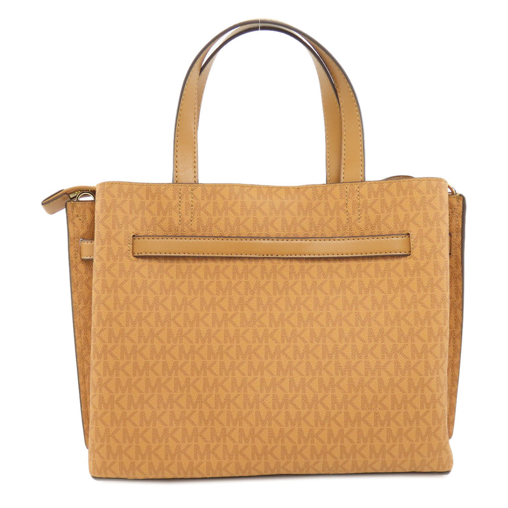MICHAEL KORS Handbag PVC Brown Emilia 2WAY Women Used Authentic