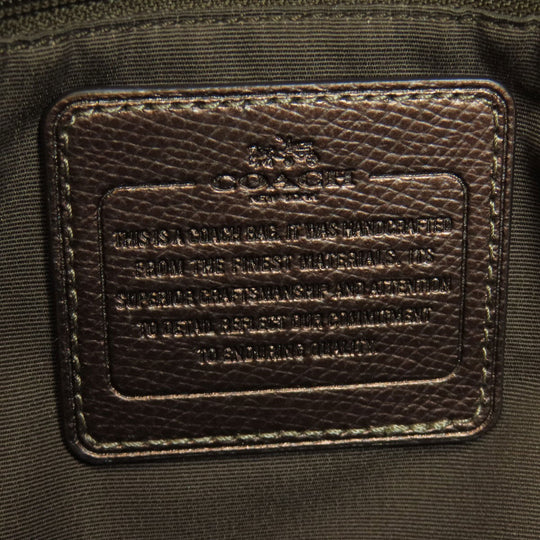 COACH Handbag F55364 canvas Brown Signature Women Used Authentic