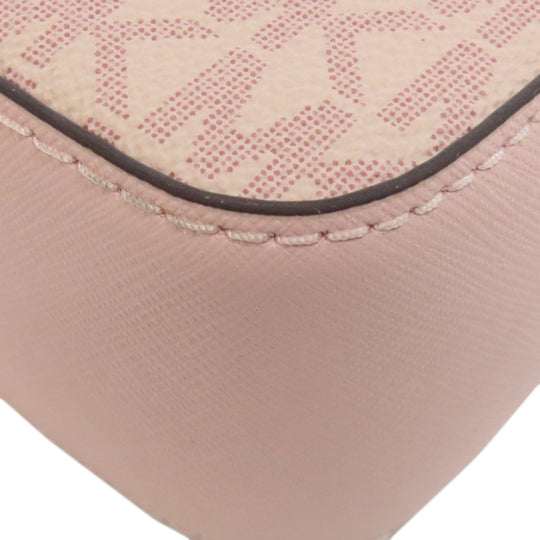 MICHAEL KORS Shoulder Bag PVC pink MK signature Women Used Authentic