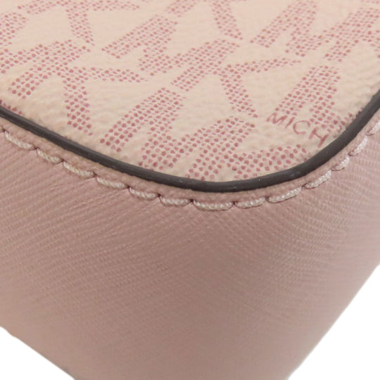 MICHAEL KORS Shoulder Bag PVC pink MK signature Women Used Authentic