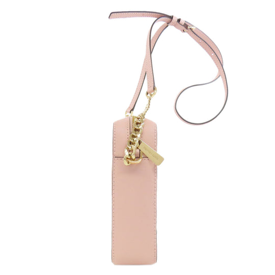 MICHAEL KORS Shoulder Bag PVC pink MK signature Women Used Authentic