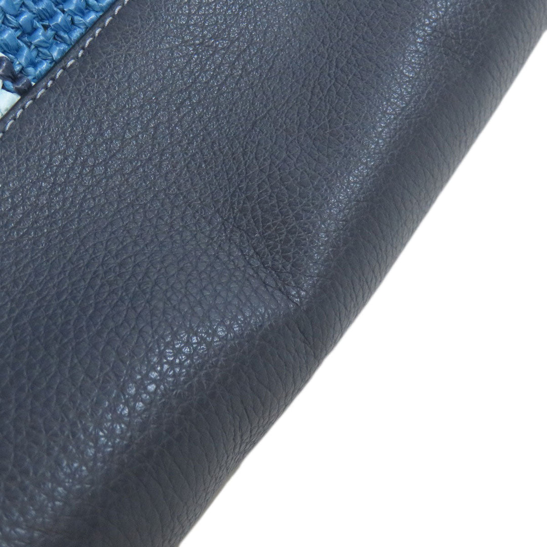 COACH Tote Bag CA593 straw Navy Dempsey 2WAY