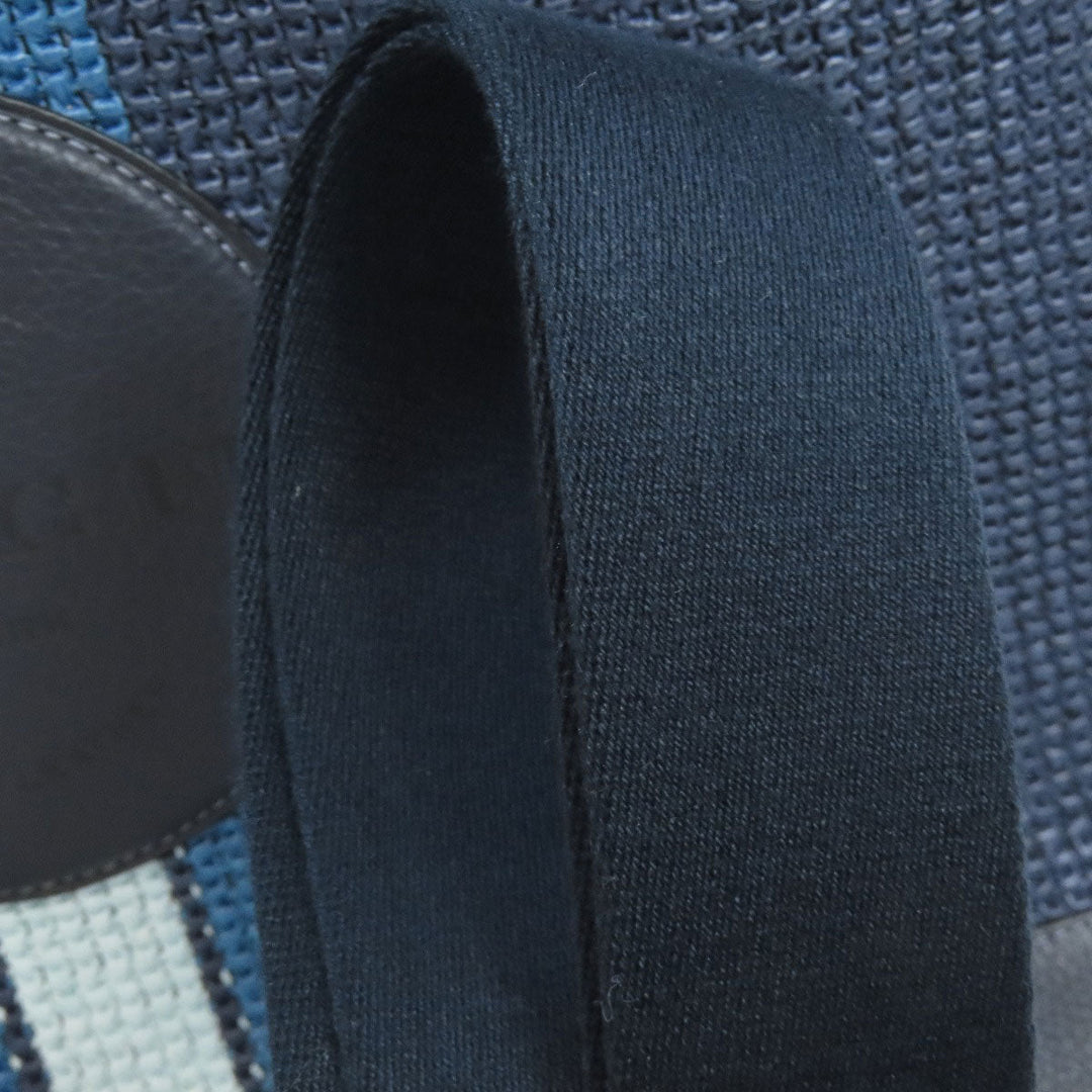 COACH Tote Bag CA593 straw Navy Dempsey 2WAY