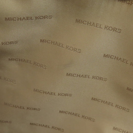 MICHAEL KORS Tote Bag PVC Brown MK signature Women Used Authentic