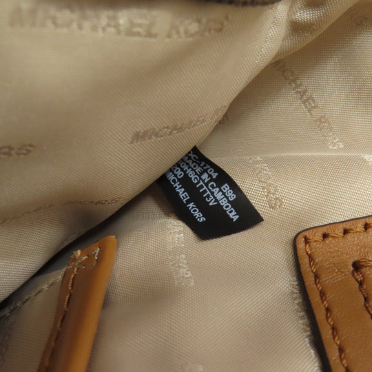 MICHAEL KORS Tote Bag PVC Brown MK signature Women Used Authentic