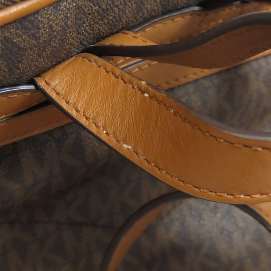 MICHAEL KORS Backpack PVC Brown MK signature