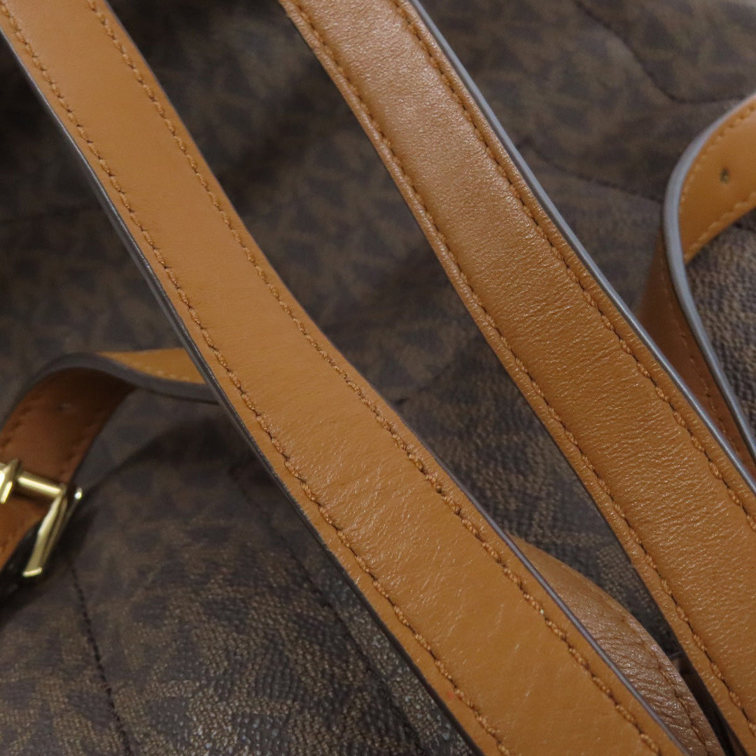 MICHAEL KORS Backpack PVC Brown MK signature