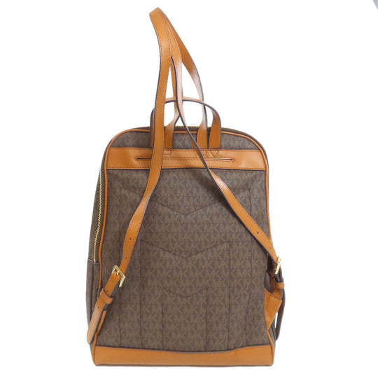 MICHAEL KORS Backpack PVC Brown MK signature