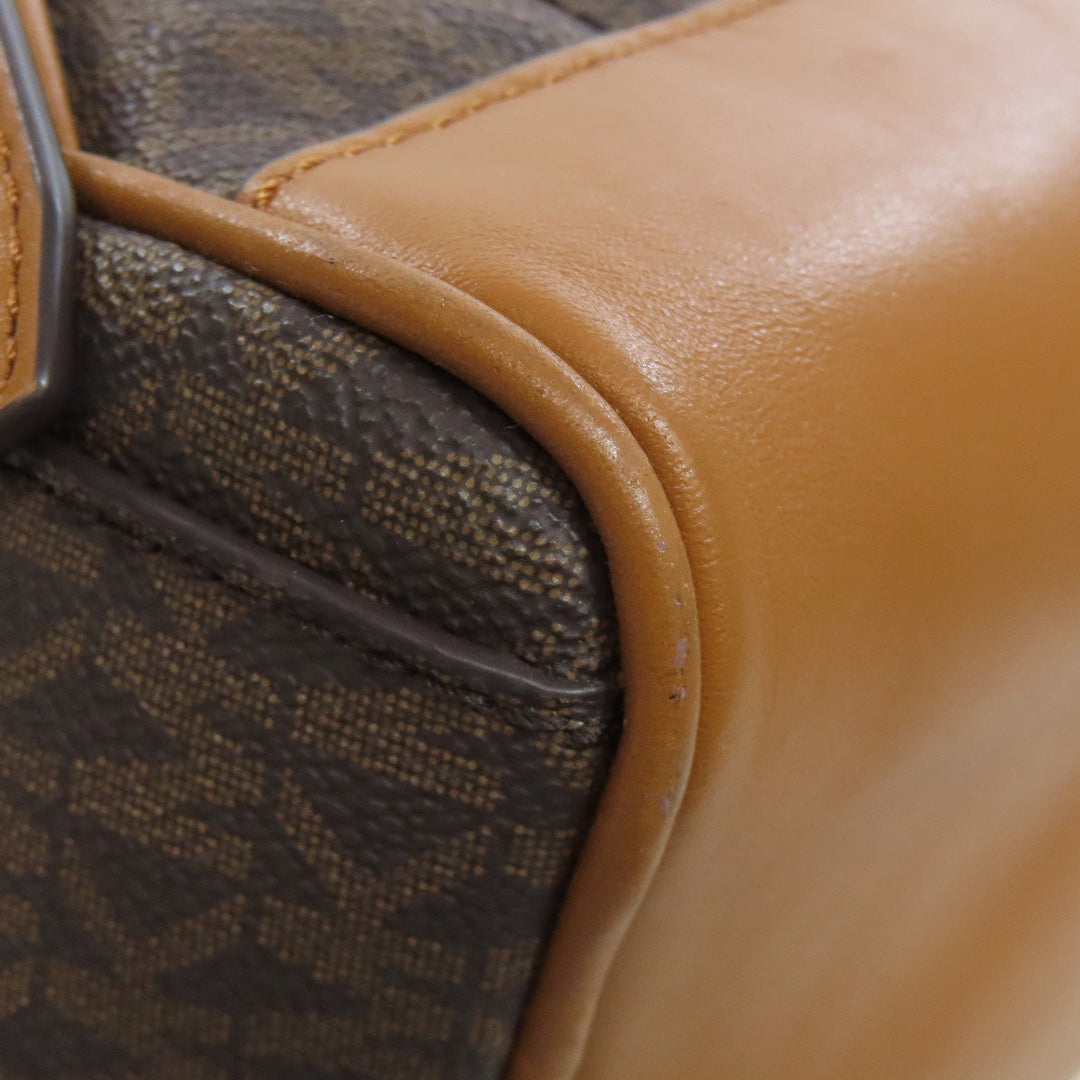 MICHAEL KORS Backpack PVC Brown MK signature