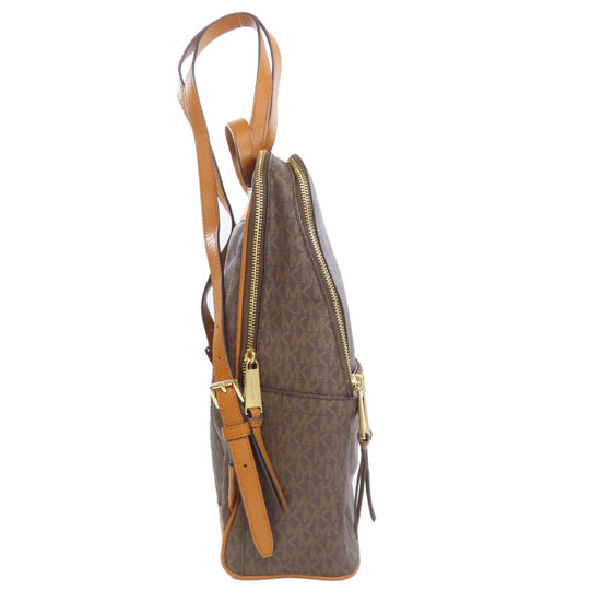 MICHAEL KORS Backpack PVC Brown MK signature
