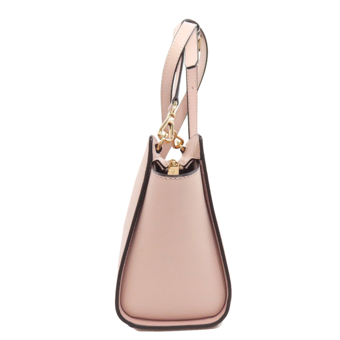 MICHAEL KORS Shoulder Bag PVC pink logo Women Used Authentic