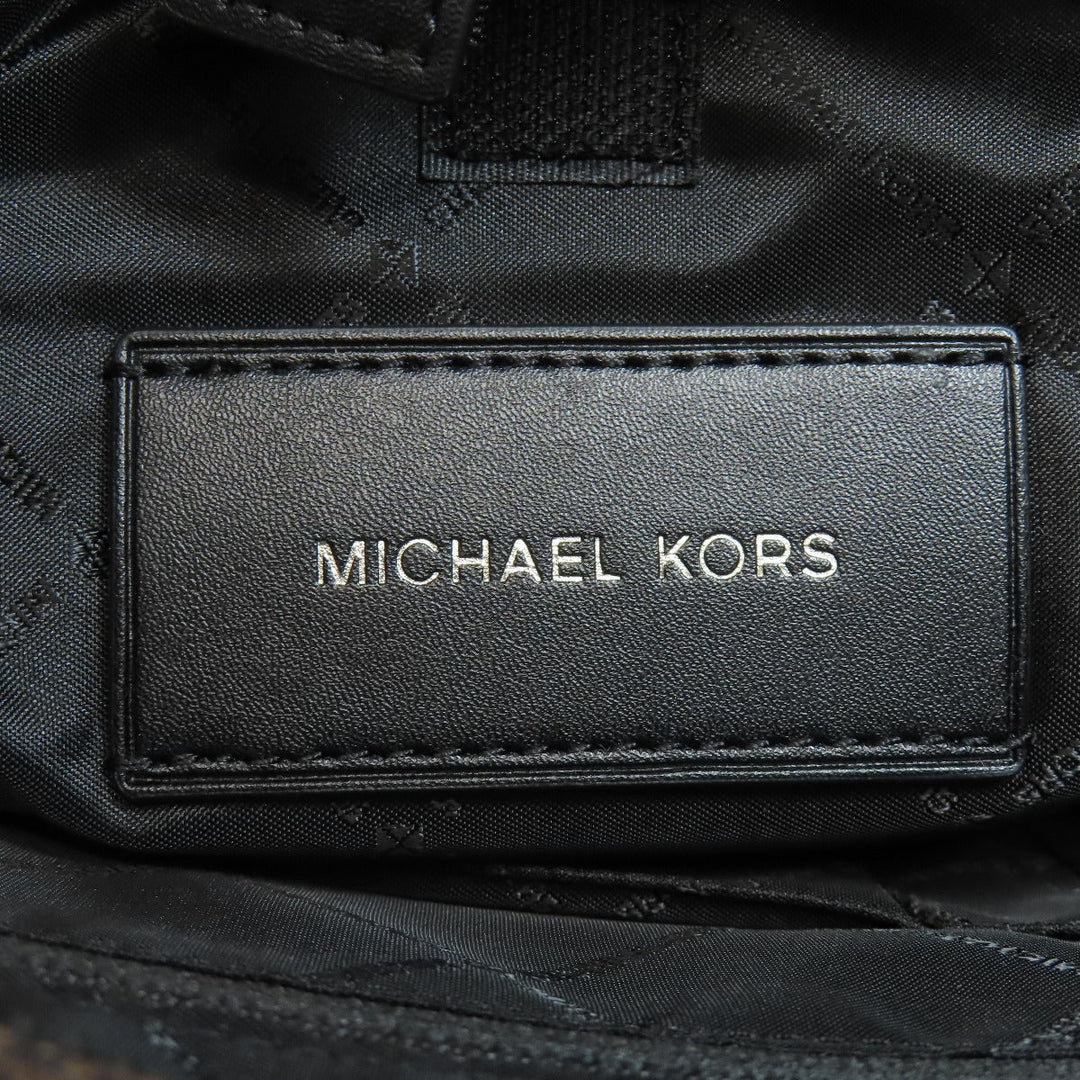 MICHAEL KORS Tote Bag PVC Brown MK signature Women Used Authentic