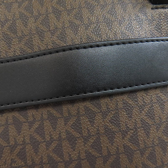 MICHAEL KORS Tote Bag PVC Brown MK signature Women Used Authentic