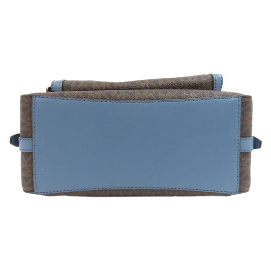 MICHAEL KORS Backpack PVC Brown MK signature Women Used Authentic