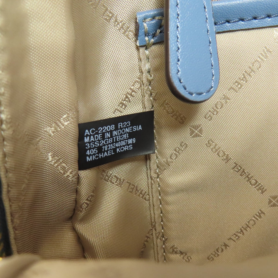 MICHAEL KORS Backpack PVC Brown MK signature Women Used Authentic