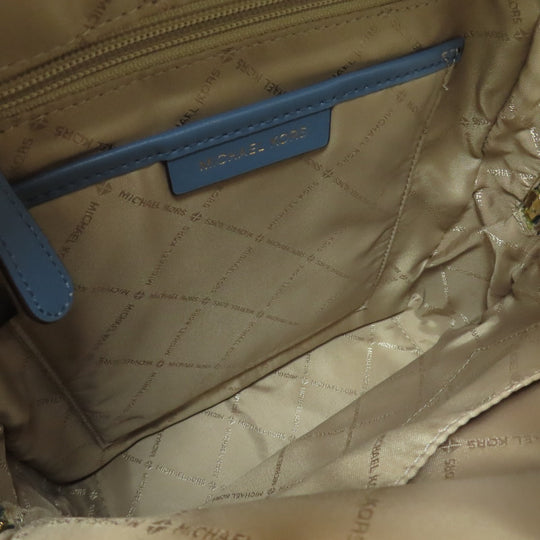 MICHAEL KORS Backpack PVC Brown MK signature Women Used Authentic