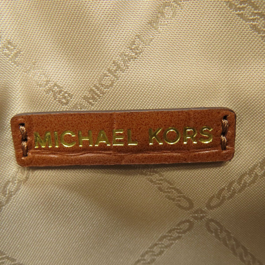 MICHAEL KORS Tote Bag PVC Brown MK signature Women Used Authentic