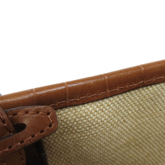 MICHAEL KORS Tote Bag PVC Brown MK signature Women Used Authentic