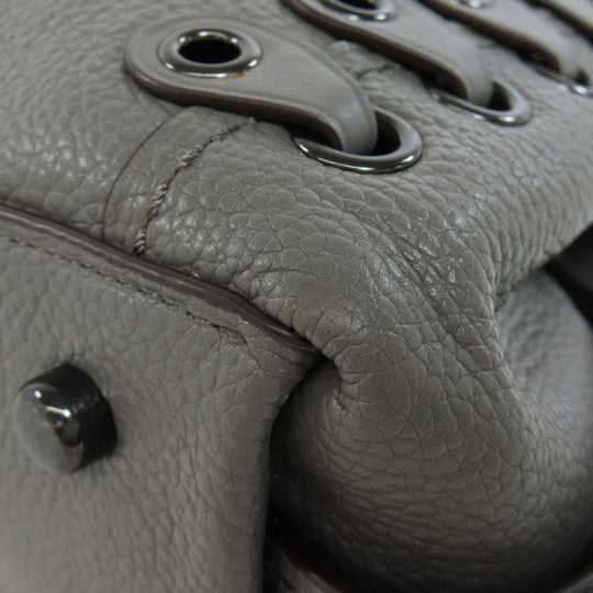 COACH Tote Bag 21348 leather gray logo