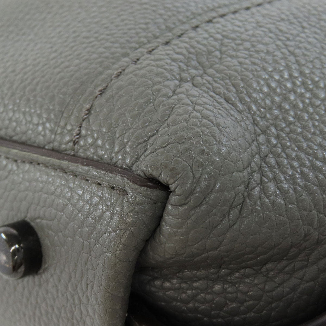 COACH Tote Bag 21348 leather gray logo