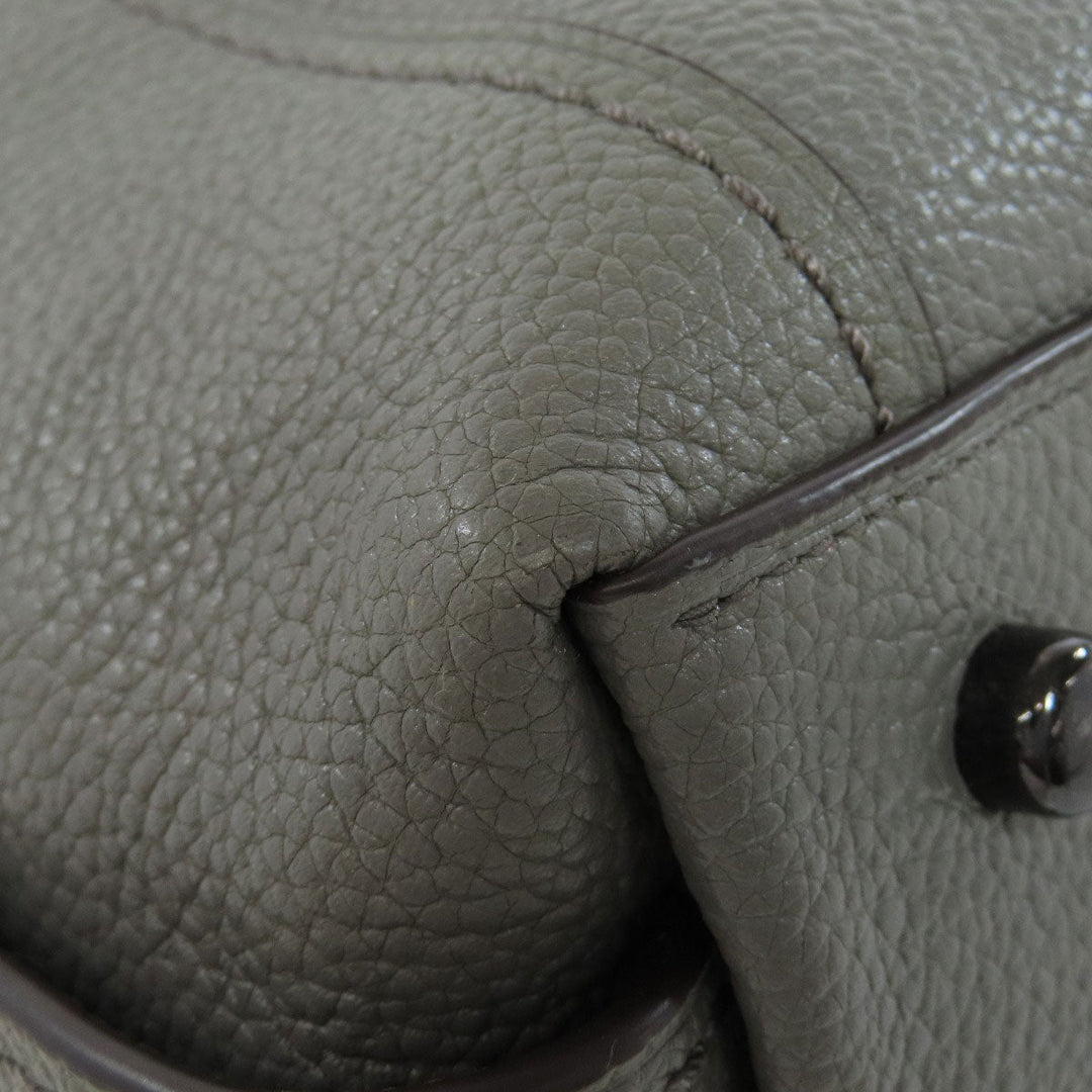 COACH Tote Bag 21348 leather gray logo