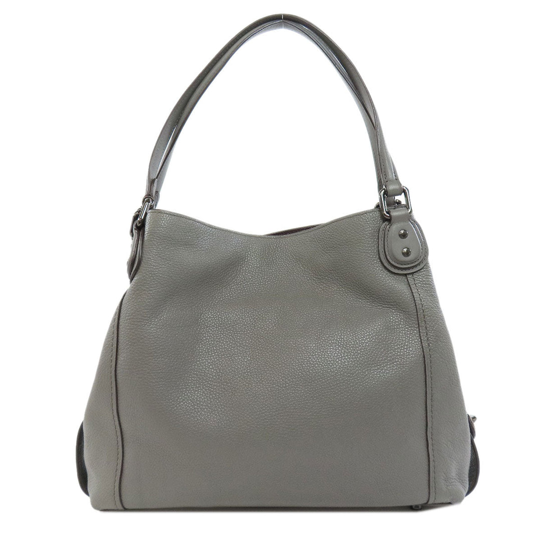 COACH Tote Bag 21348 leather gray logo