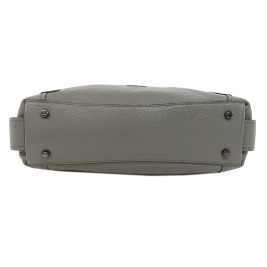 COACH Tote Bag 21348 leather gray logo