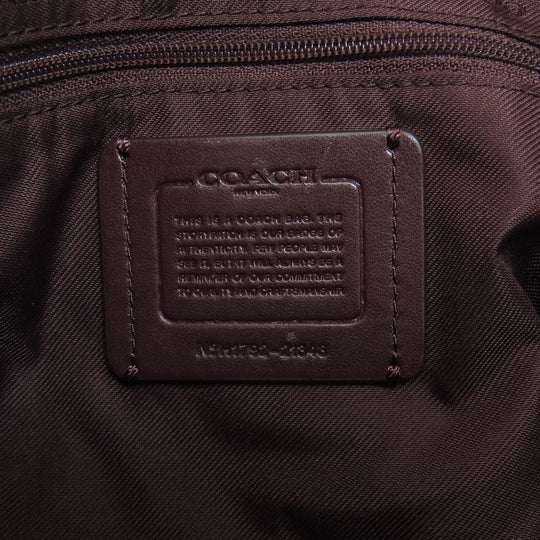 COACH Tote Bag 21348 leather gray logo