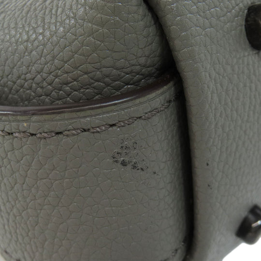 COACH Tote Bag 21348 leather gray logo