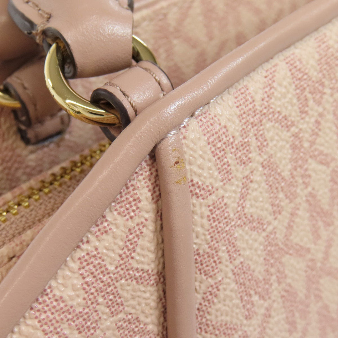 MICHAEL KORS Handbag PVC pink MK Signature 2WAY Women Used Authentic