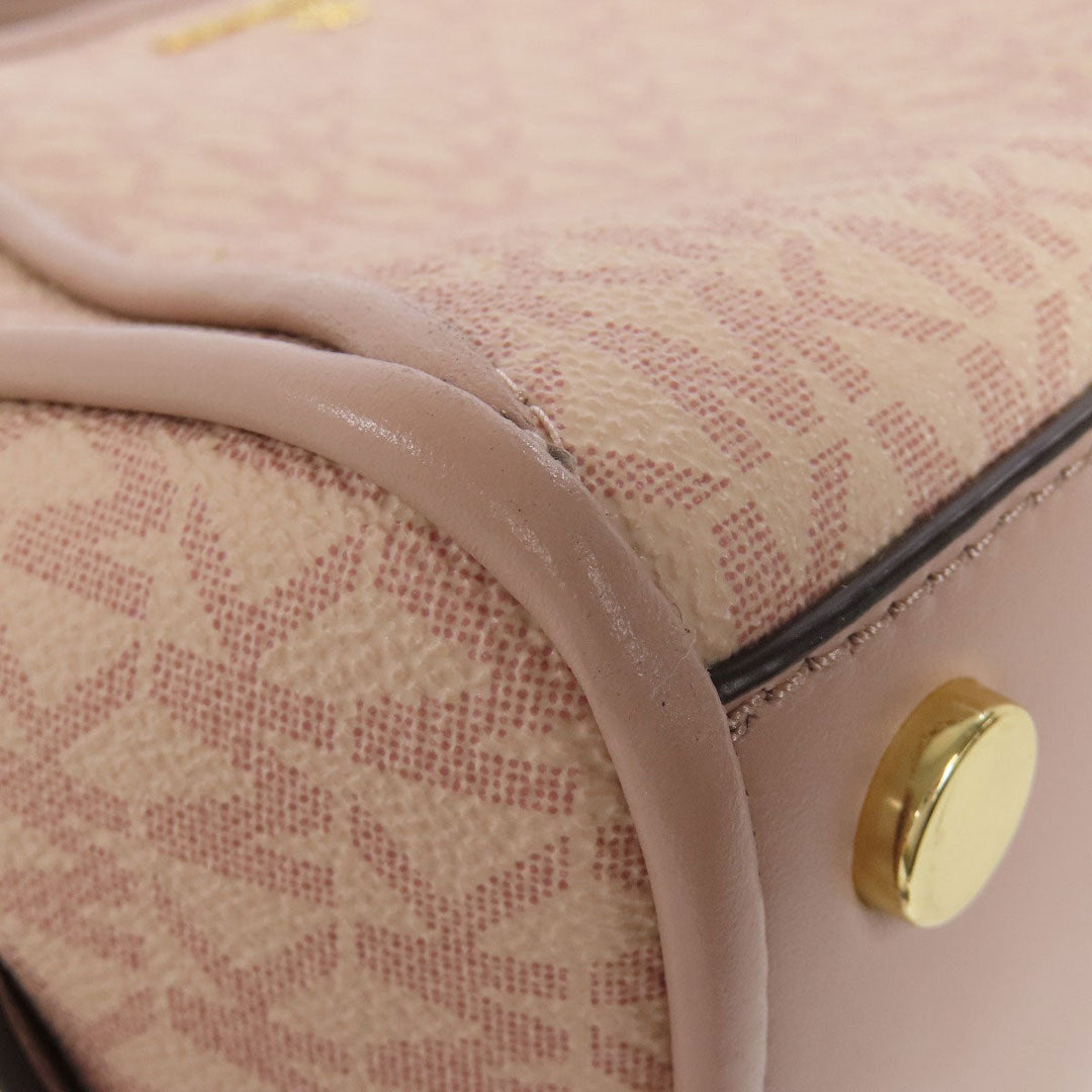 MICHAEL KORS Handbag PVC pink MK Signature 2WAY Women Used Authentic