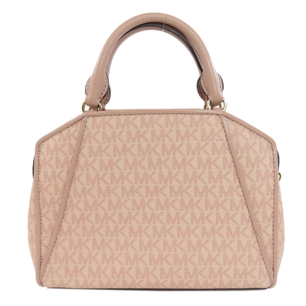 MICHAEL KORS Handbag PVC pink MK Signature 2WAY Women Used Authentic