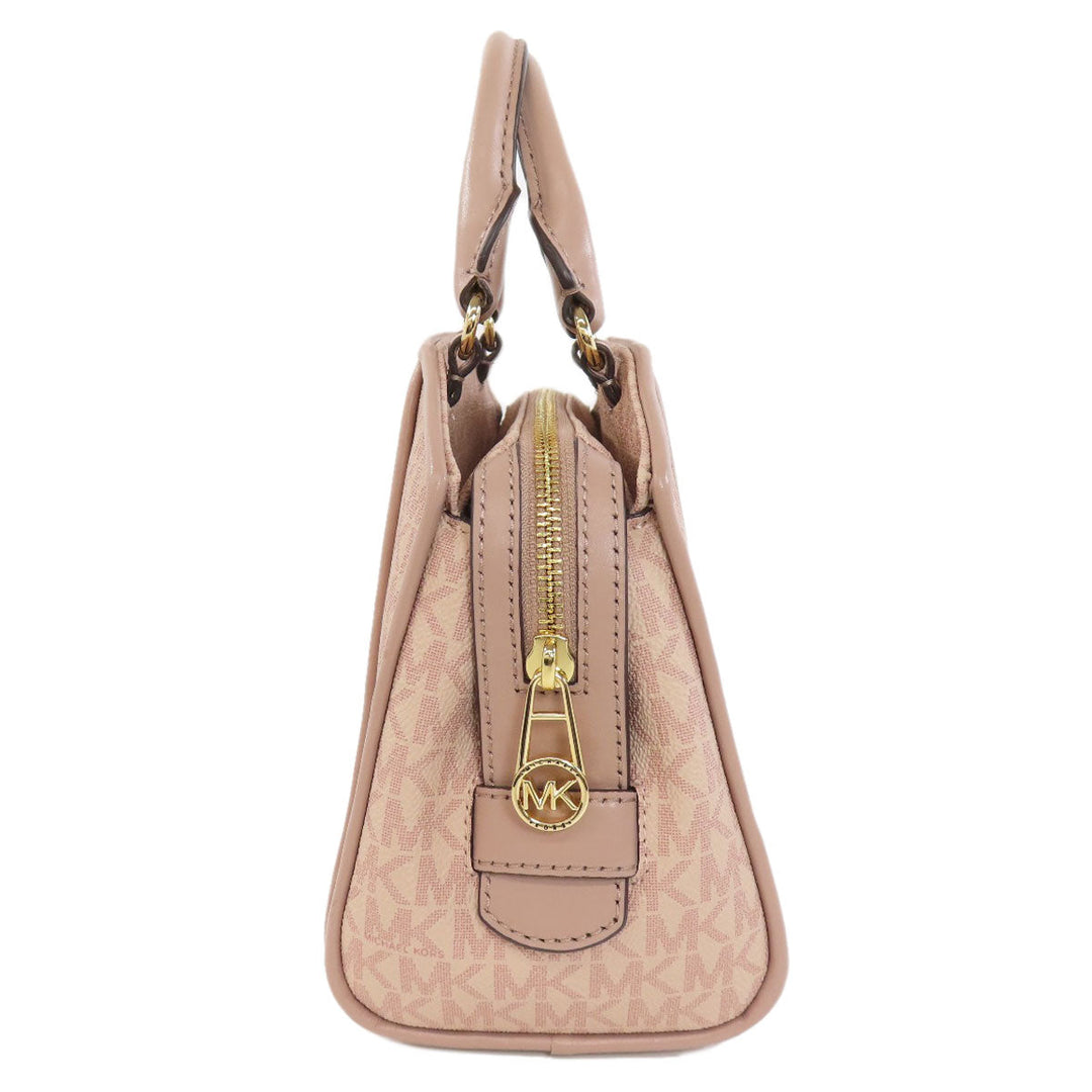 MICHAEL KORS Handbag PVC pink MK Signature 2WAY Women Used Authentic