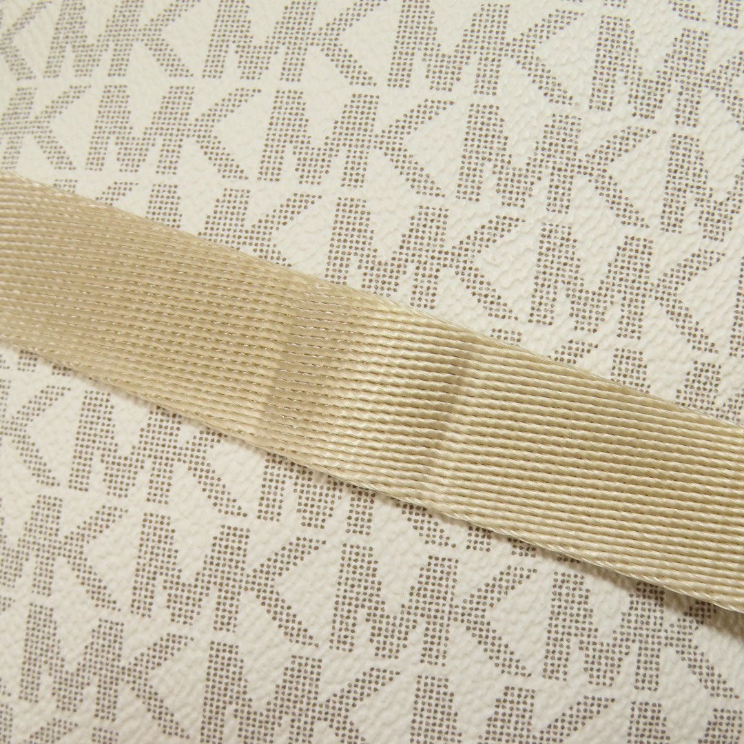 MICHAEL KORS Backpack PVC white MK signature Women Used Authentic