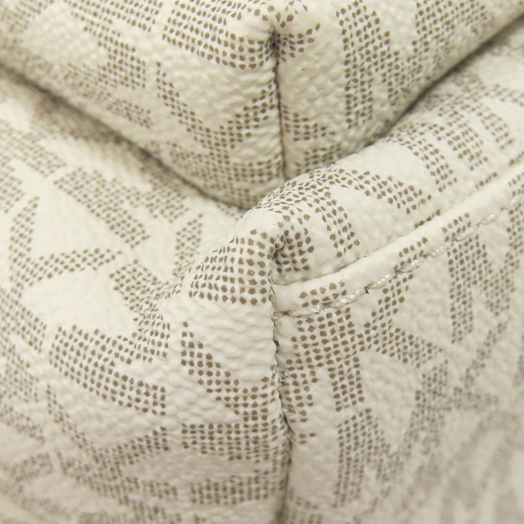 MICHAEL KORS Backpack PVC white MK signature Women Used Authentic