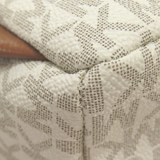 MICHAEL KORS Backpack PVC white MK signature Women Used Authentic