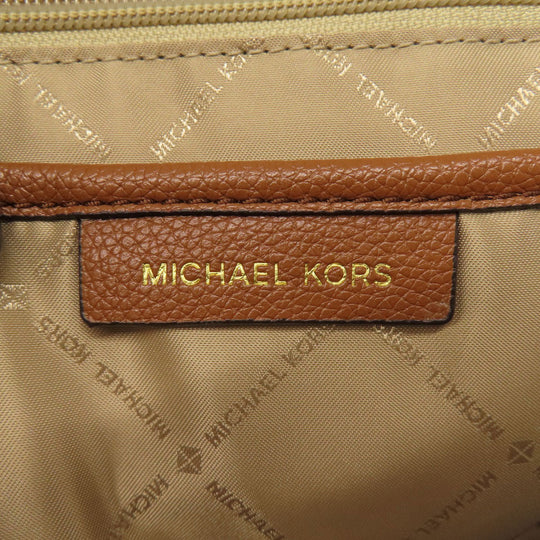 MICHAEL KORS Backpack PVC white MK signature Women Used Authentic