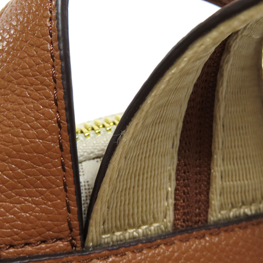 MICHAEL KORS Backpack PVC white MK signature Women Used Authentic