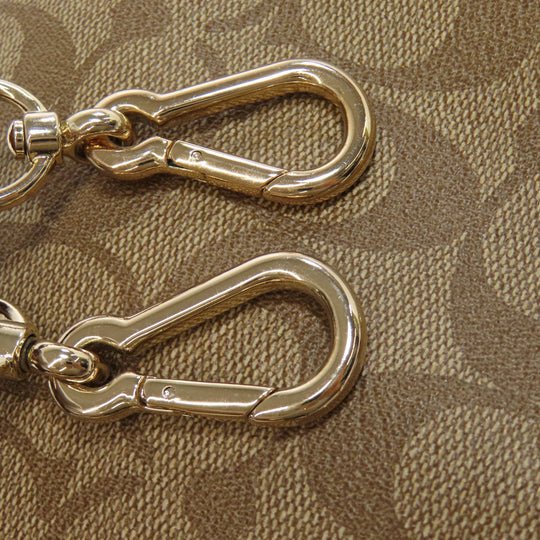 COACH Handbag F34605 PVC Brown Signature 2WAY Women Used Authentic