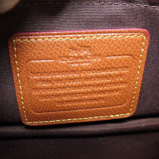 COACH Handbag F34605 PVC Brown Signature 2WAY Women Used Authentic