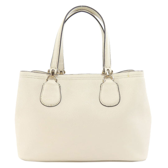 COACH Handbag F34563 leather white logo Women Used Authentic