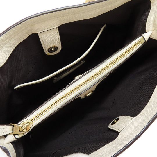 COACH Handbag F34563 leather white logo Women Used Authentic