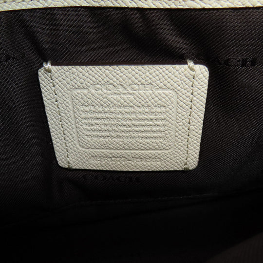 COACH Handbag F34563 leather white logo Women Used Authentic