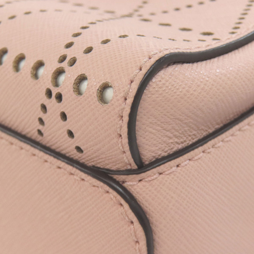 MICHAEL KORS Backpack PVC pink punching Women Used Authentic