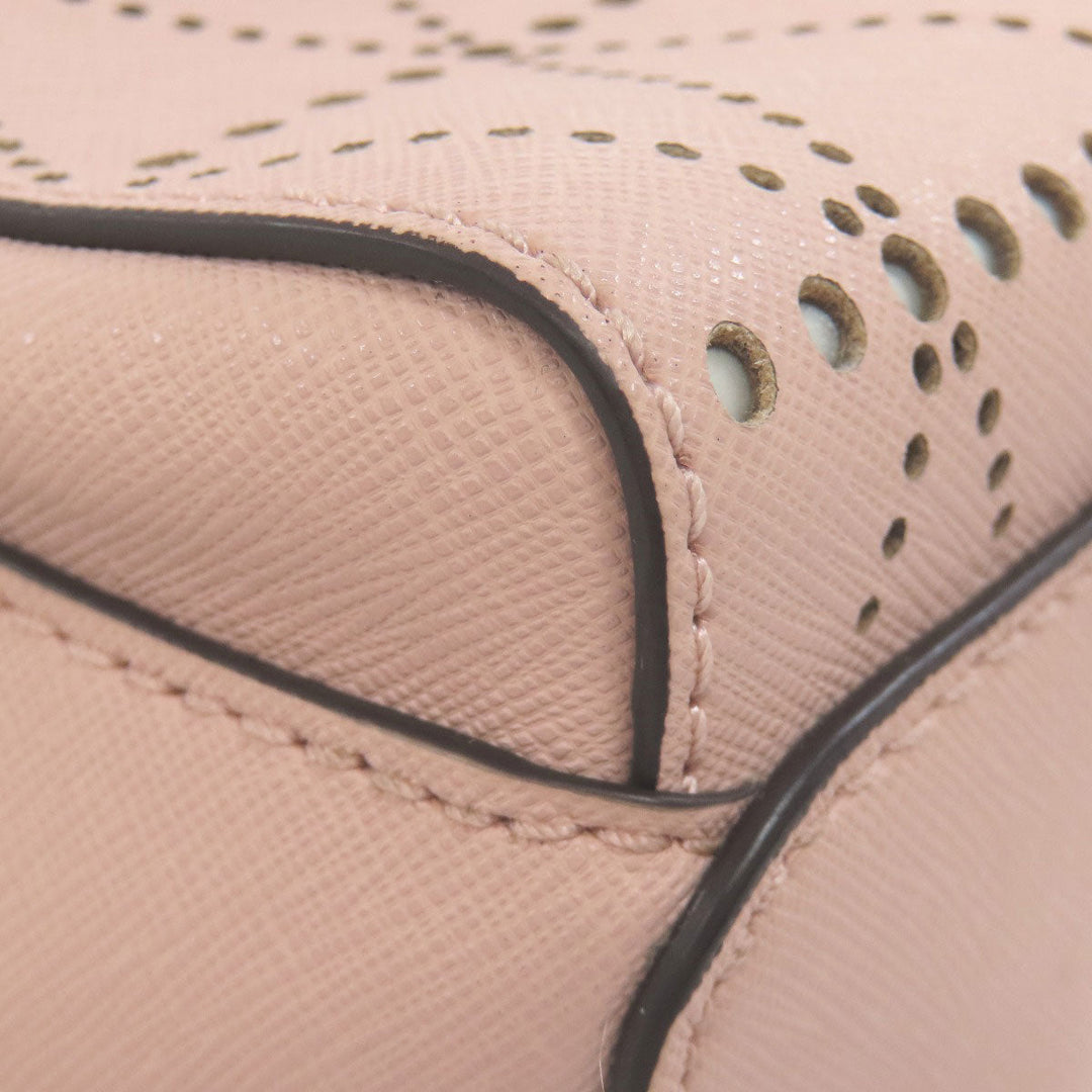 MICHAEL KORS Backpack PVC pink punching Women Used Authentic