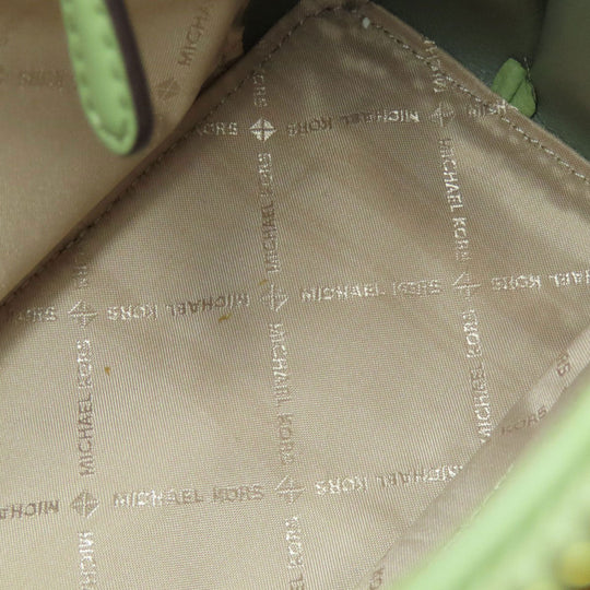MICHAEL KORS Handbag leather green Emilia 2WAY Women Used Authentic