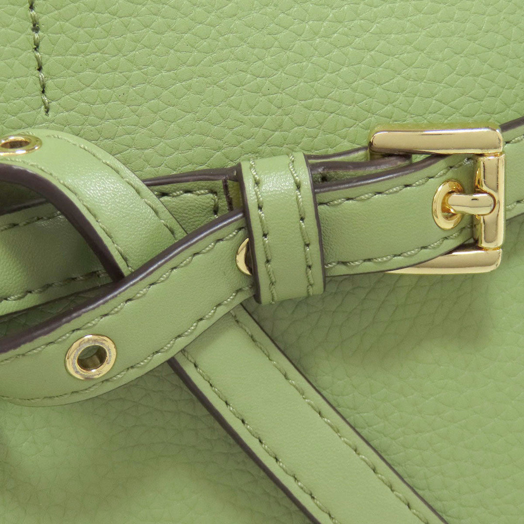 MICHAEL KORS Handbag leather green Emilia 2WAY Women Used Authentic