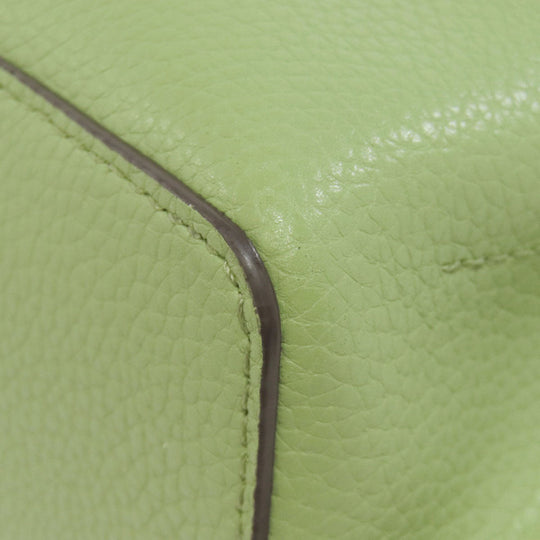 MICHAEL KORS Handbag leather green Emilia 2WAY Women Used Authentic