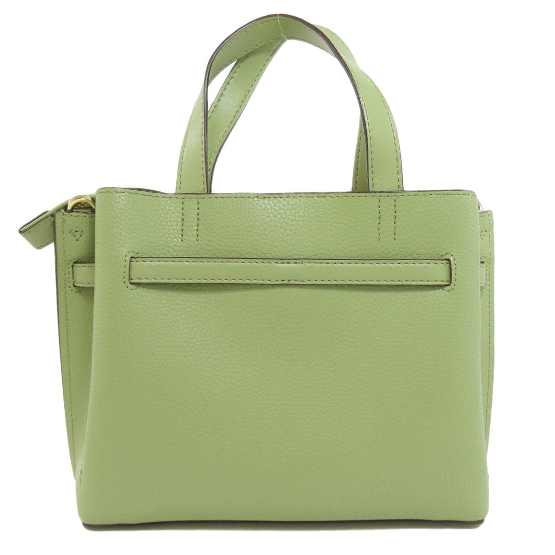 MICHAEL KORS Handbag leather green Emilia 2WAY Women Used Authentic